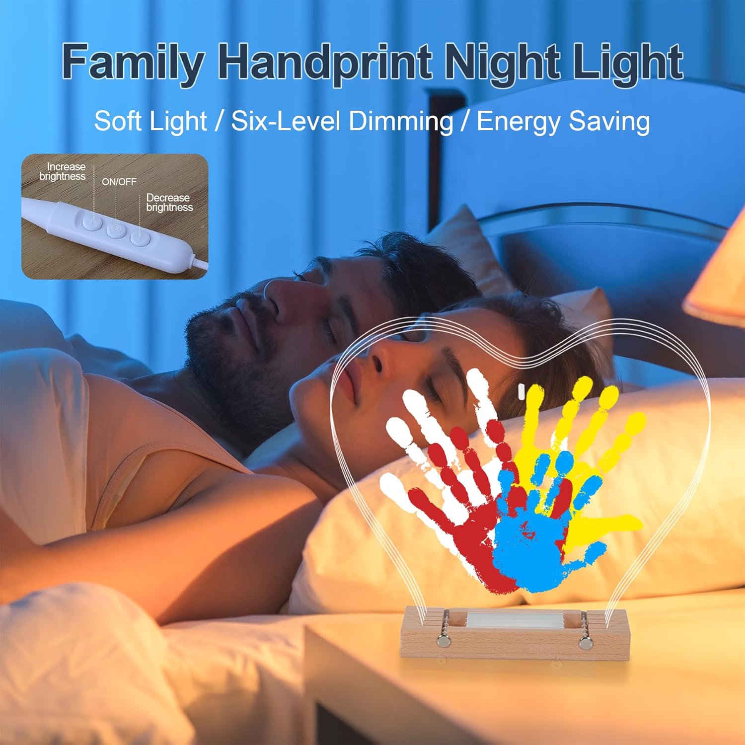 Bixinyo Heart Handprint Kit with Night Light