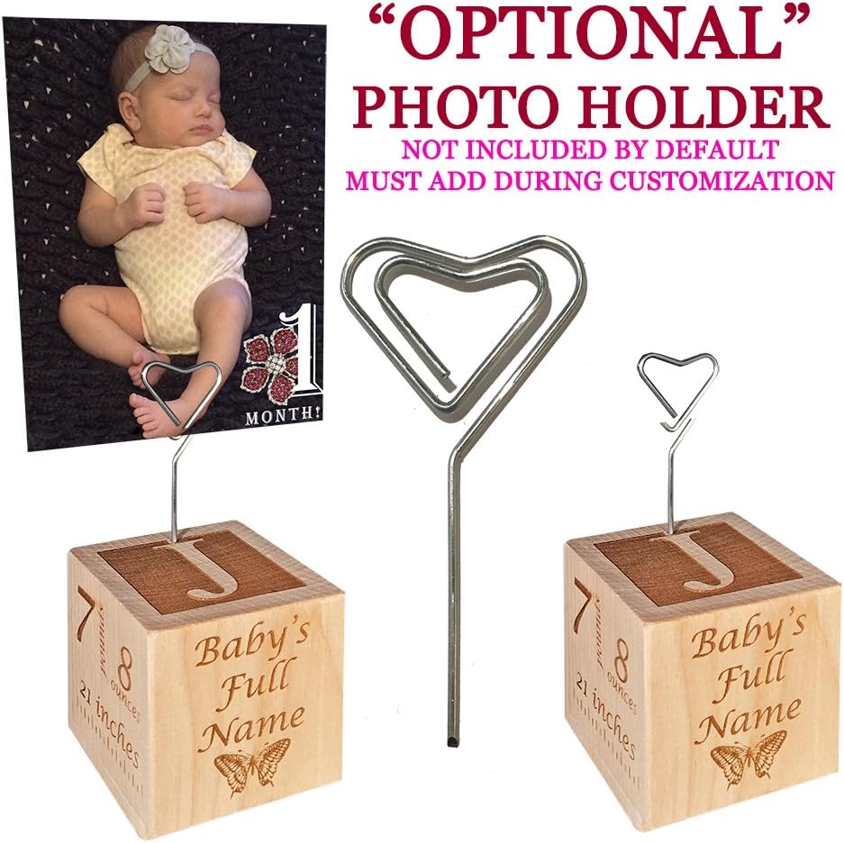 Glitzby Baptism Keepsake Wooden Block Personalized