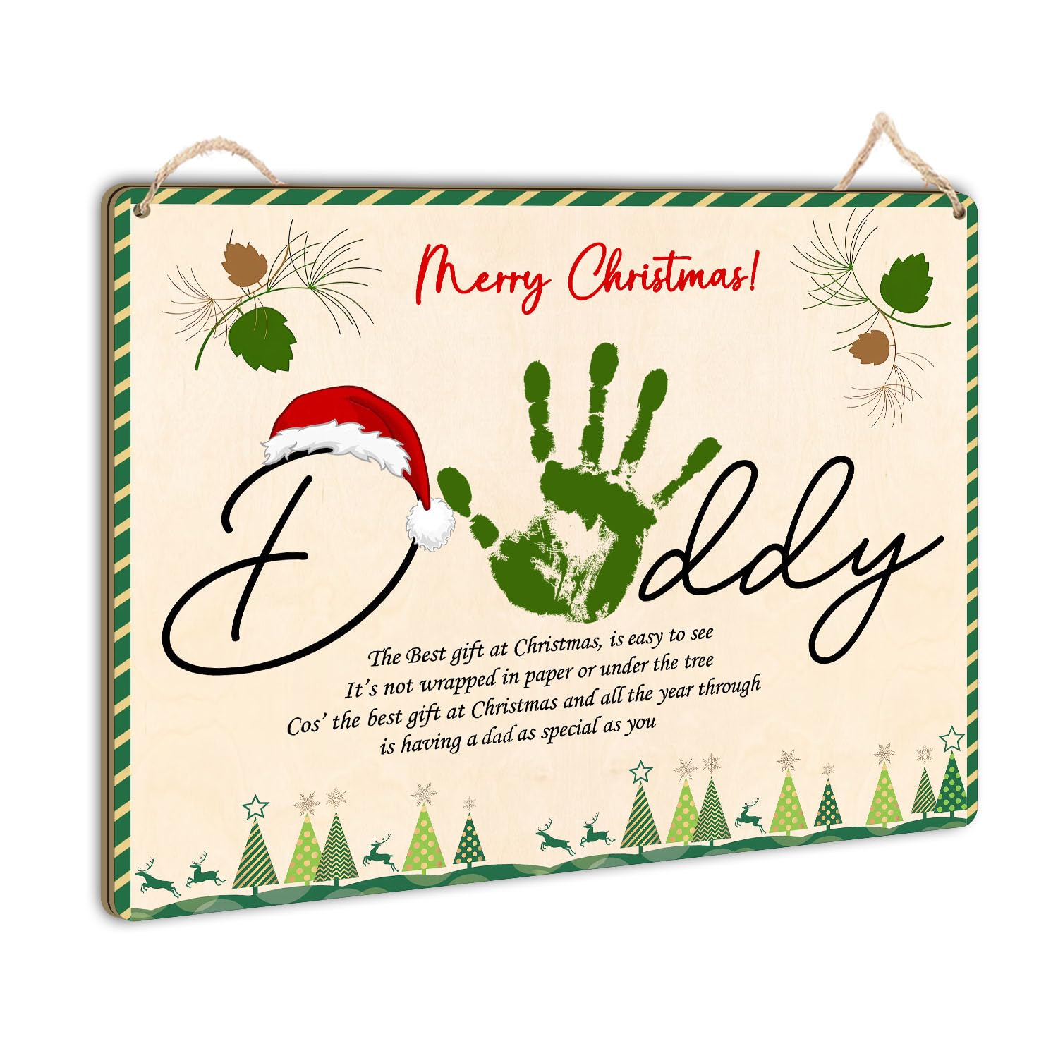 Christmas Gift for Daddy Poem Handprint Keepsake