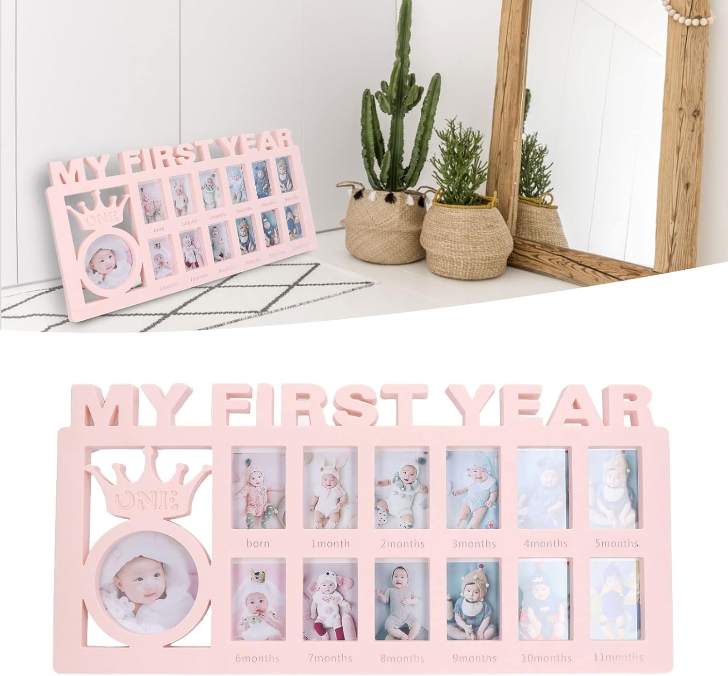 My First Year Picture Frame with 12 Months