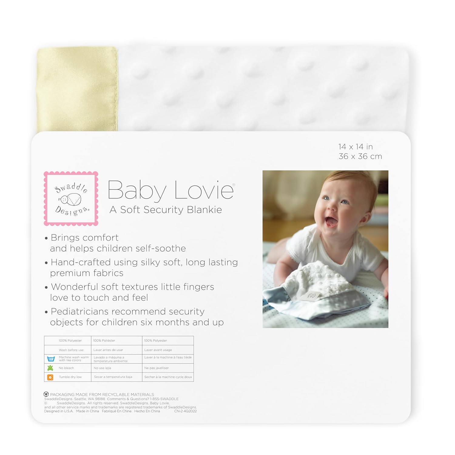 SwaddleDesigns Baby Lovie Security Blanket