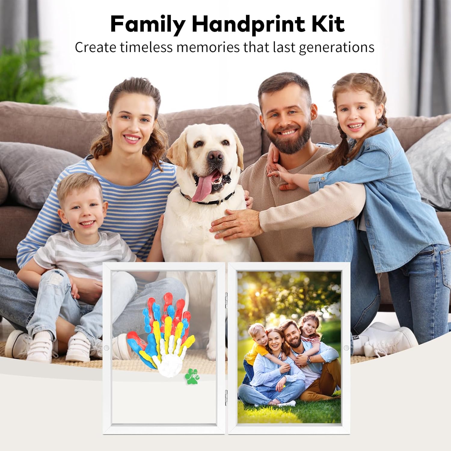 Omrhvi Family Handprint Kit DIY Craft Keepsake Frame