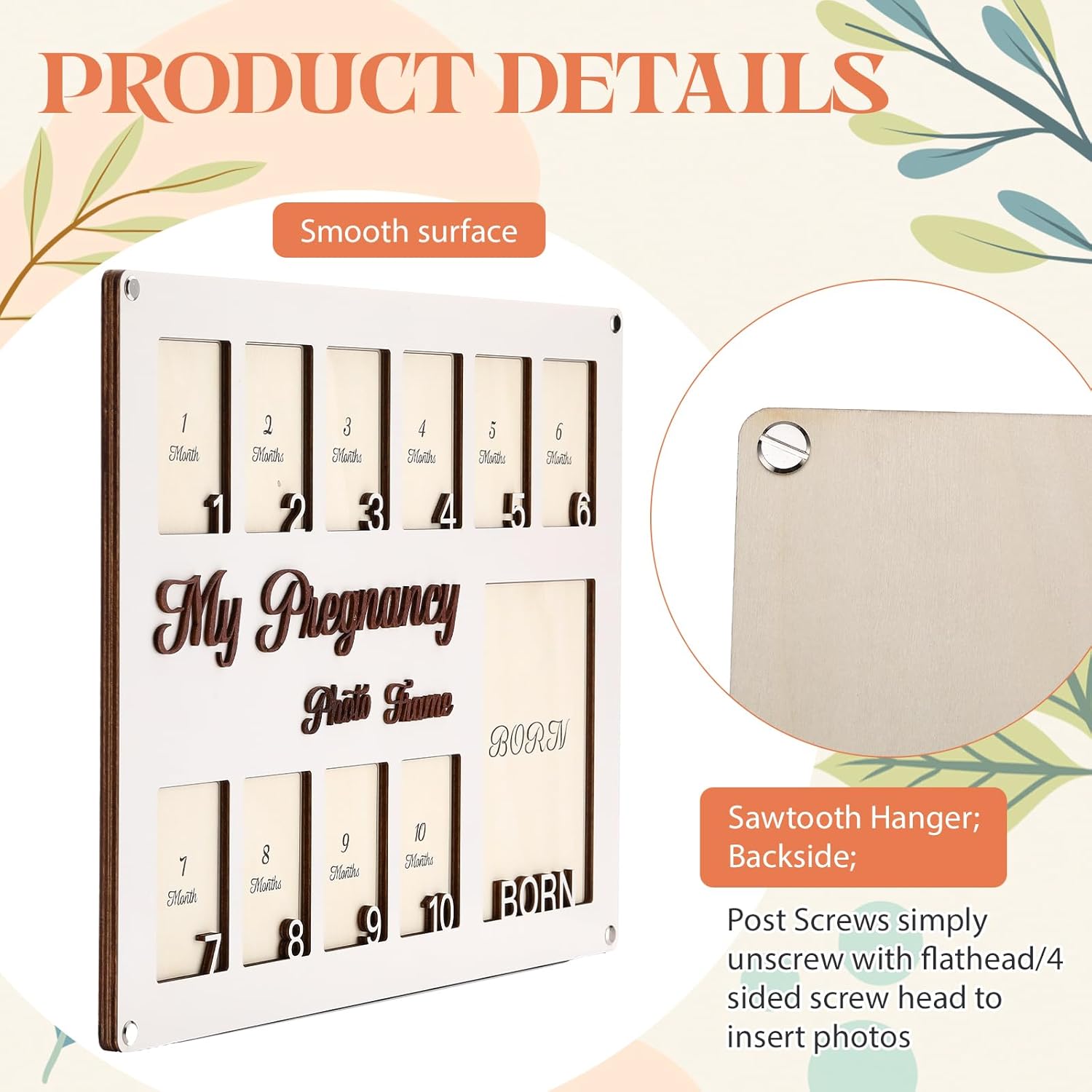 Chunful Ultrasound Photo Frame for Pregnancy Keepsakes