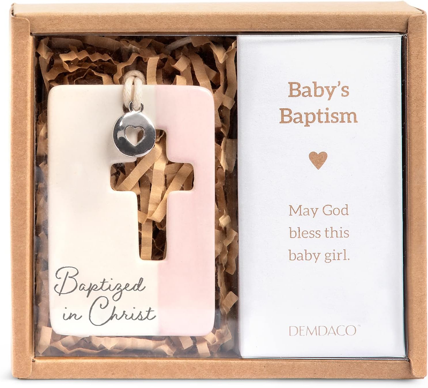 DEMDACO Baptism Heart Keepsake Token 1
