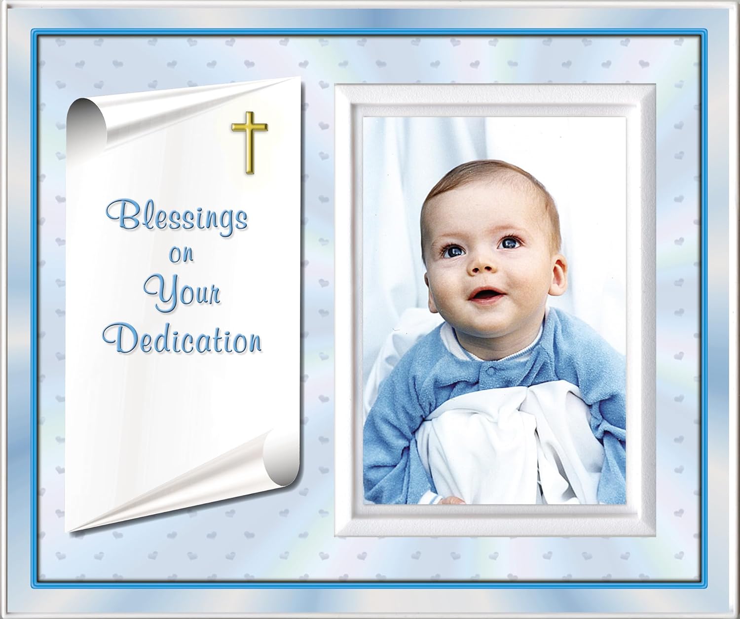 Baby Blessing Dedication Frame for Boy - GIFT-BOXED