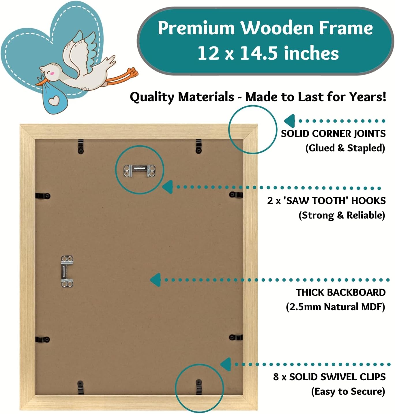 Baby Shower Guest Book Frame with 2 Mats 1