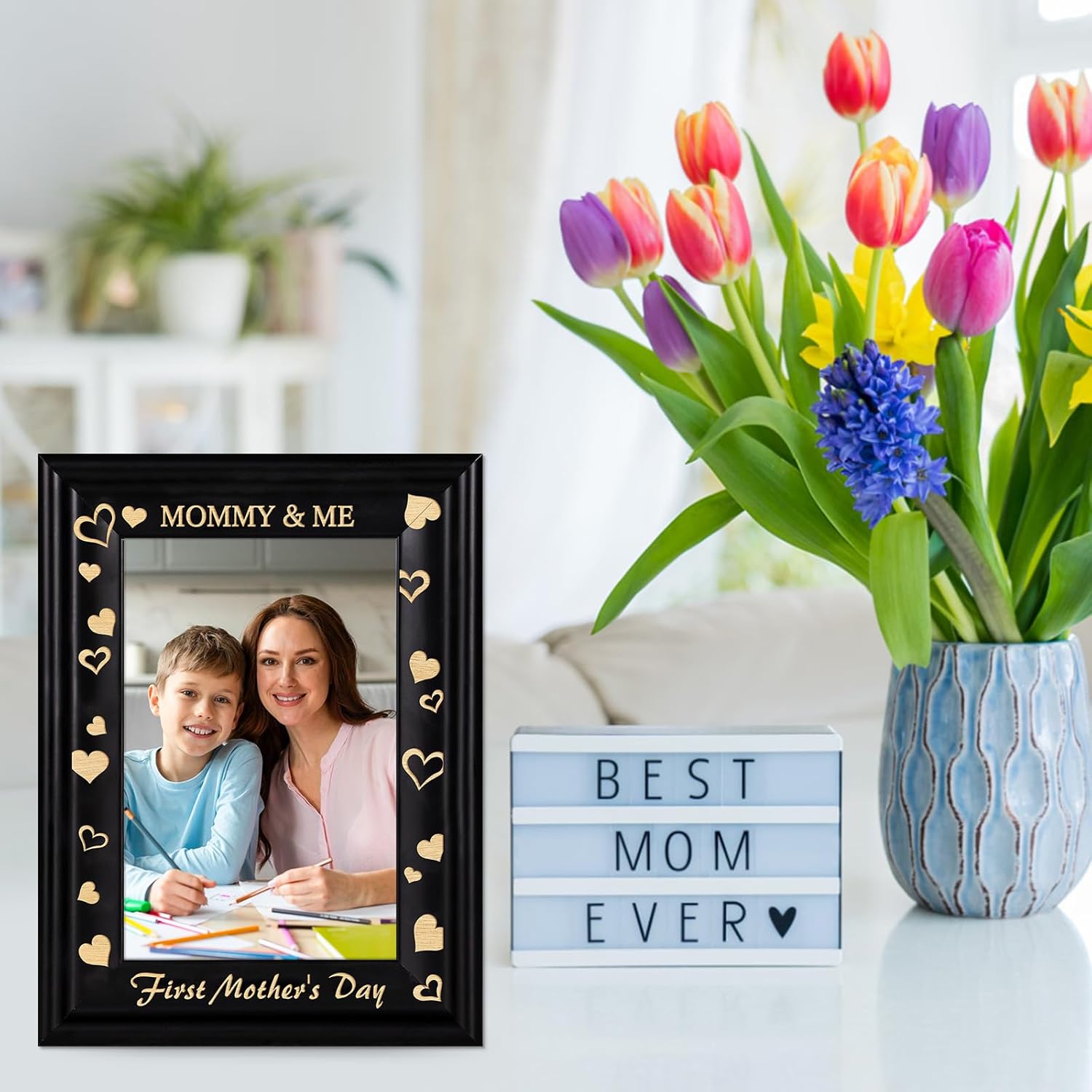 PETCEE First Mothers Day Picture Frame for Mom Grandma