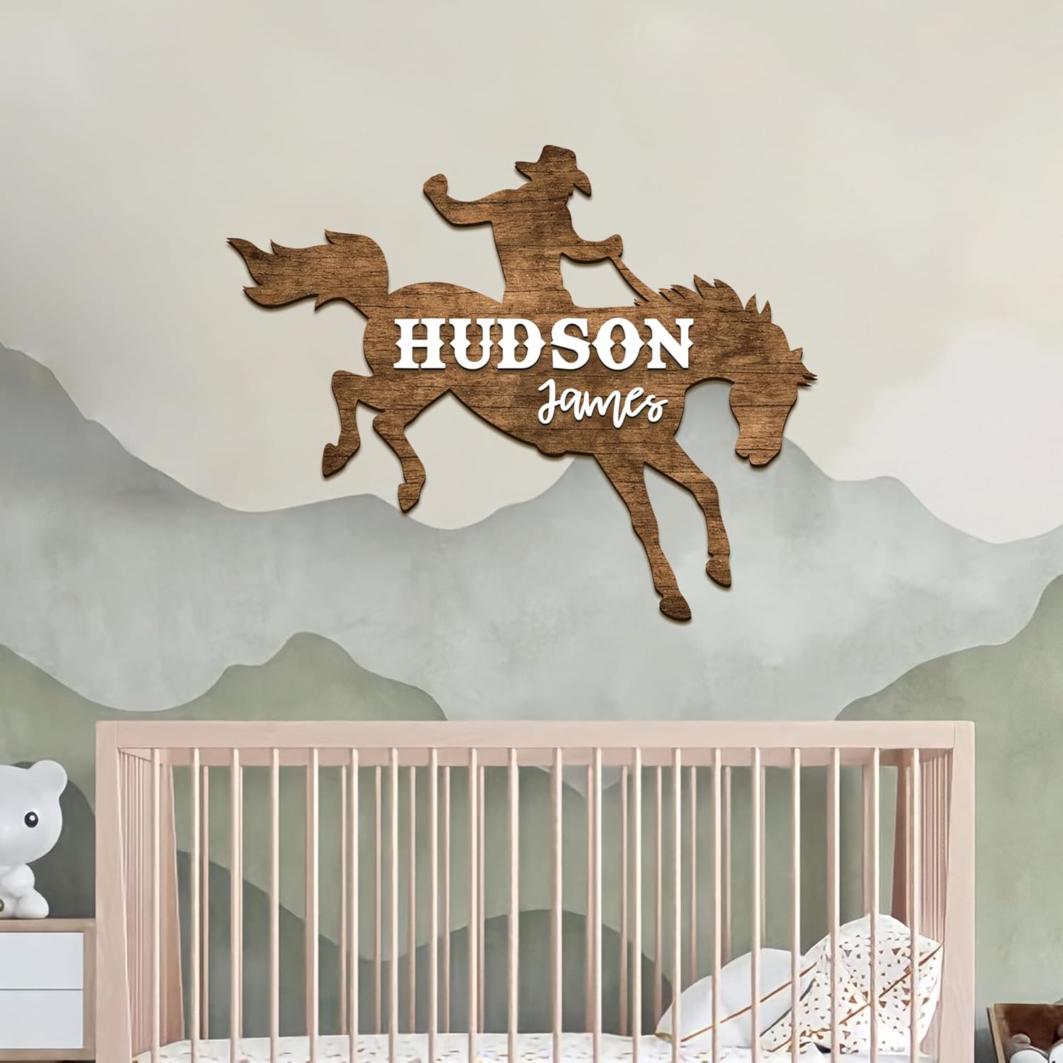 SWaddle AN Western Themed Name Plaque