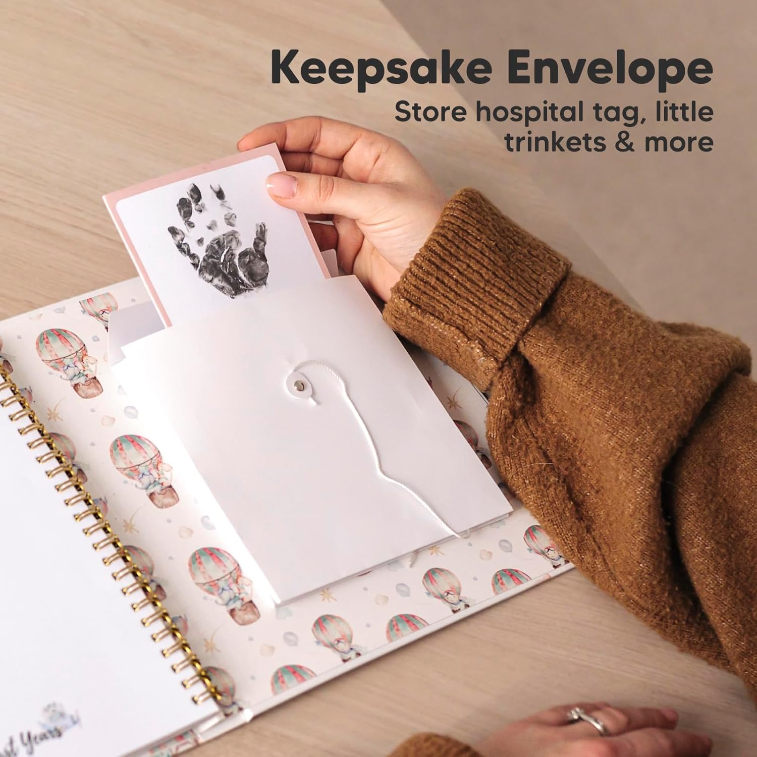 KeaBabies Baby Hand and Footprint Kit with First 5 Years Memory Book
