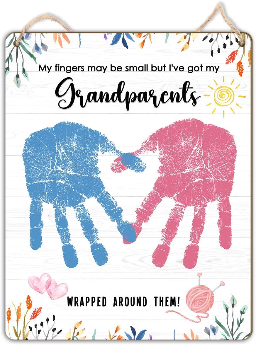 DIY Custom Handprint Keepsake for Grandparents