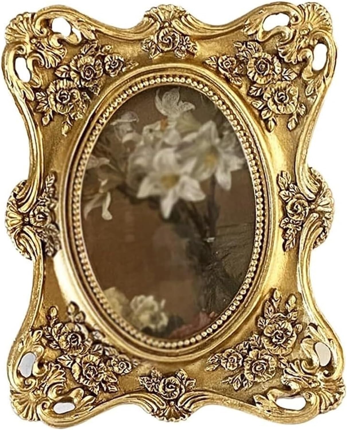 Gold Framed Wedding Photos Resin Decor 105x135 Frames