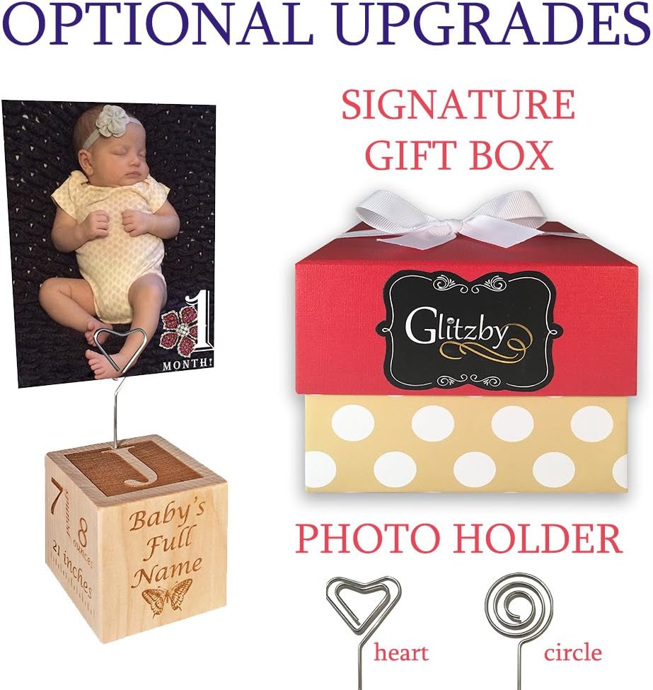 Glitzby Adoption Wooden Block Keepsake Gift