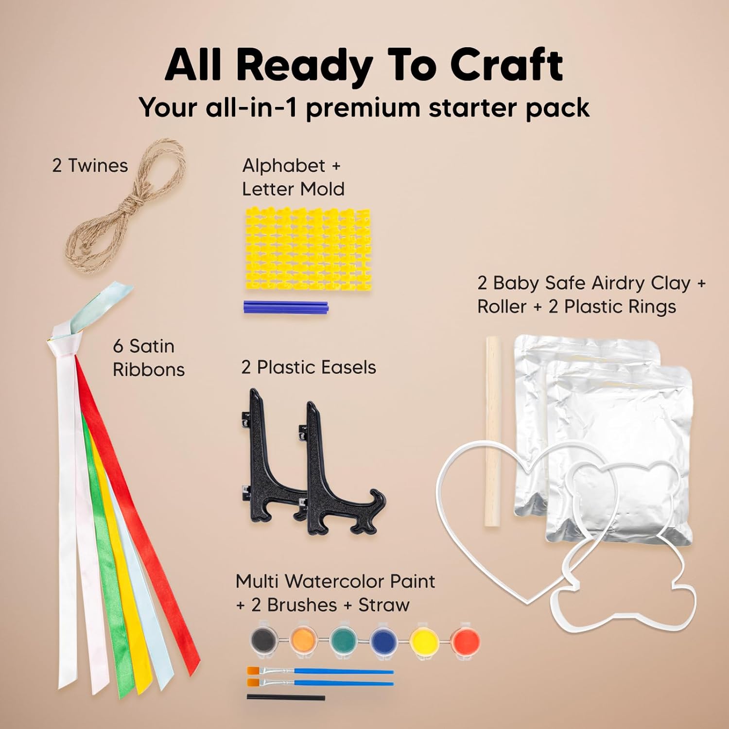 KeaBabies Baby Hand Footprint Ornament Kit