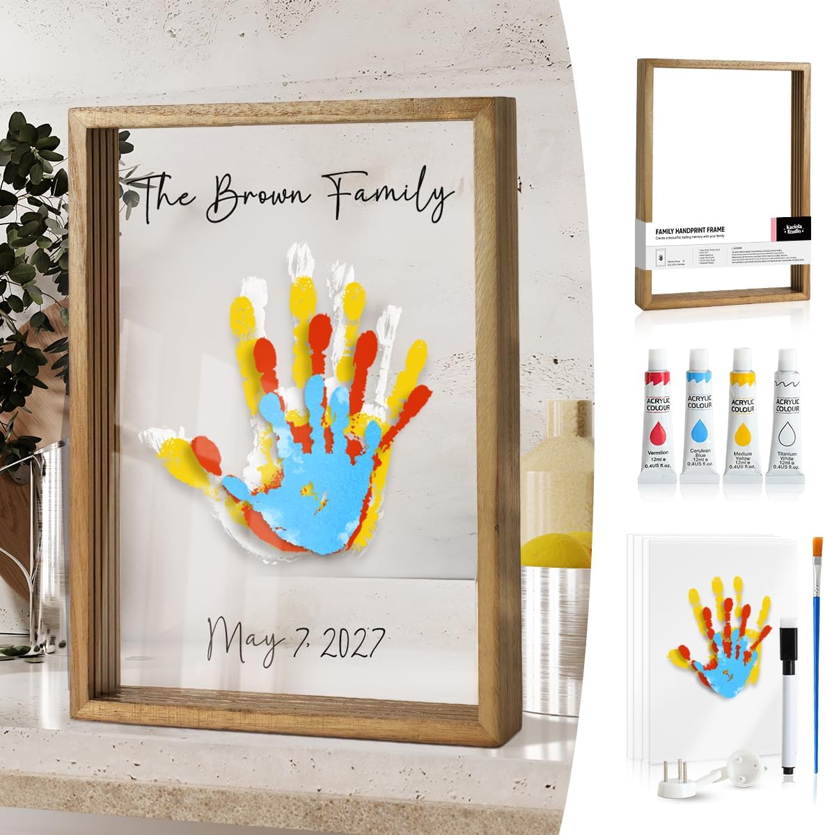 Kaciola Family Handprint Kit with 4 Paints