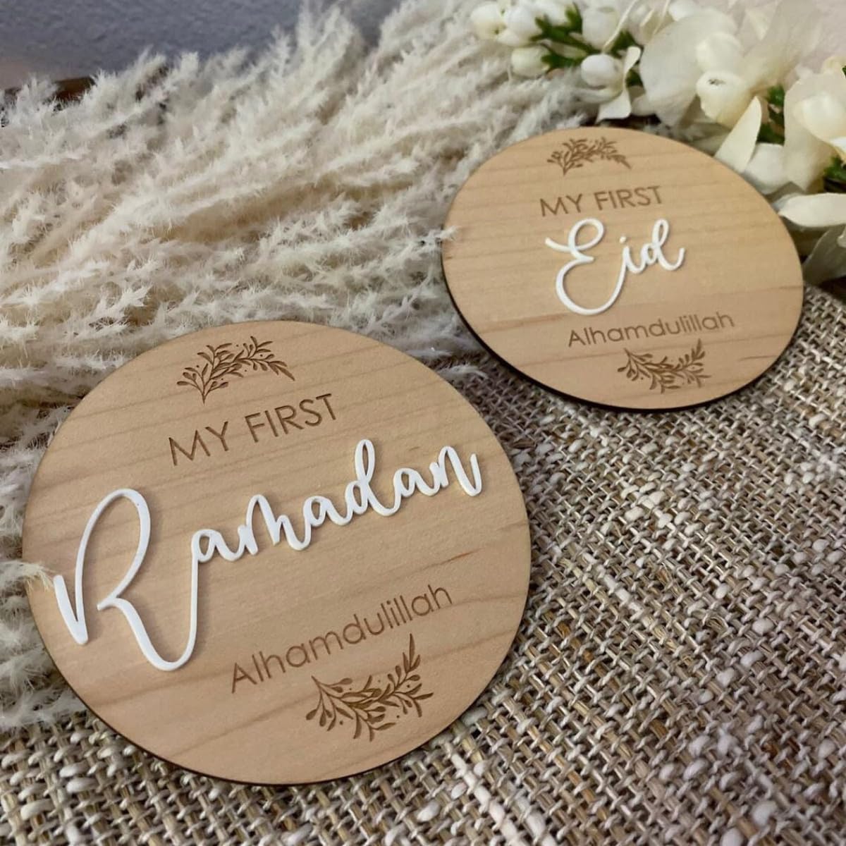 My First Ramadan Wooden Milestone Plaque Cherished Keepsake Baby Photoshoot Prop Newborn Decor Eid Decor