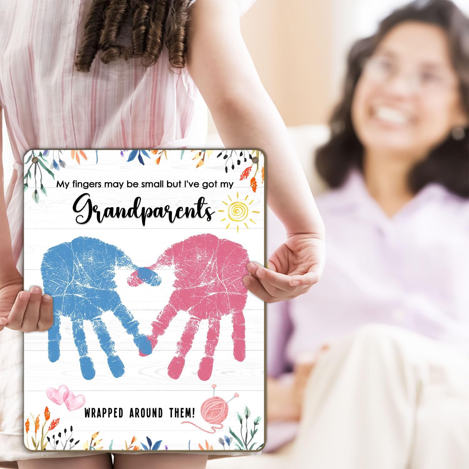 DIY Custom Handprint Keepsake for Grandparents