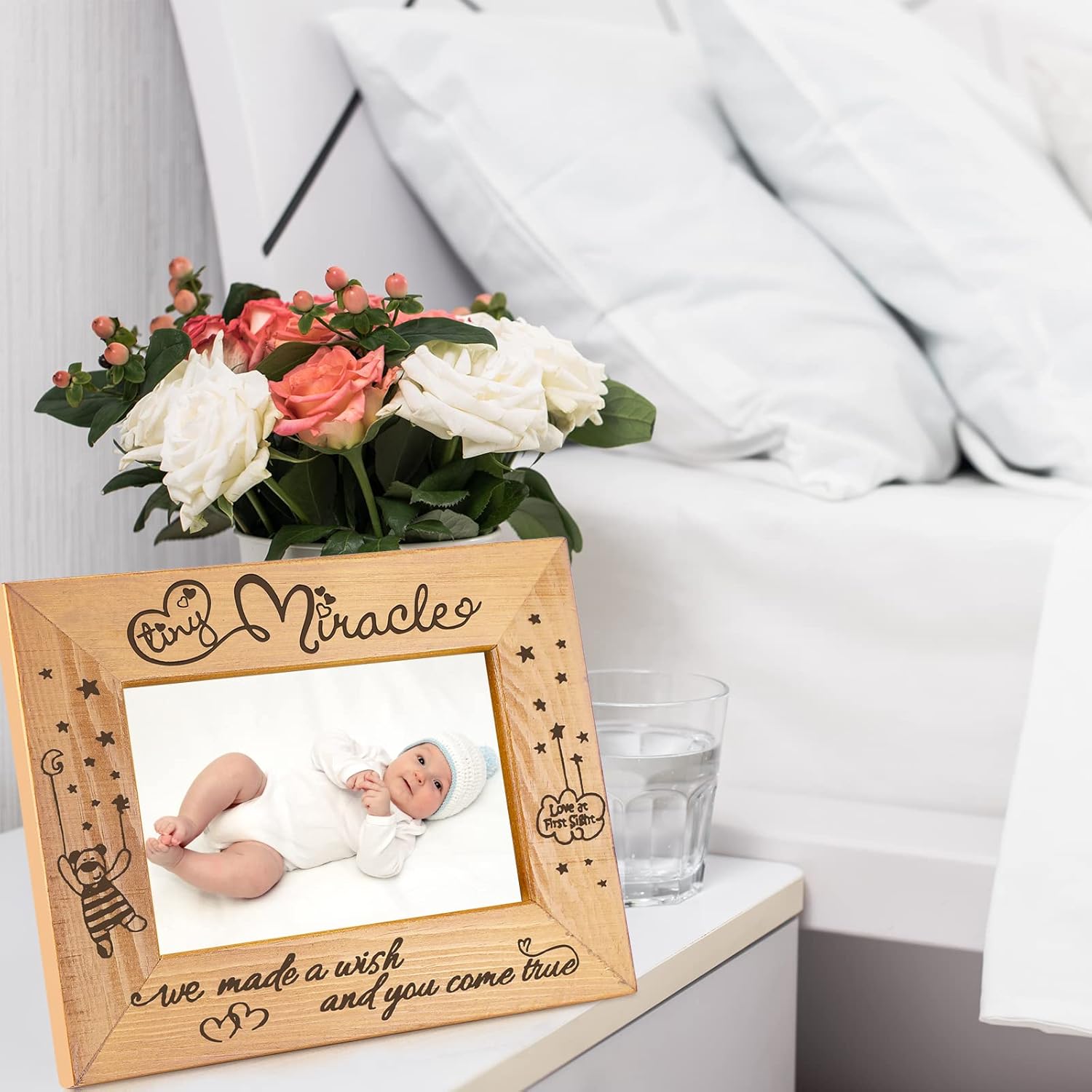 Jenaai Tiny Miracle Engraved Ultrasound Photo Frame
