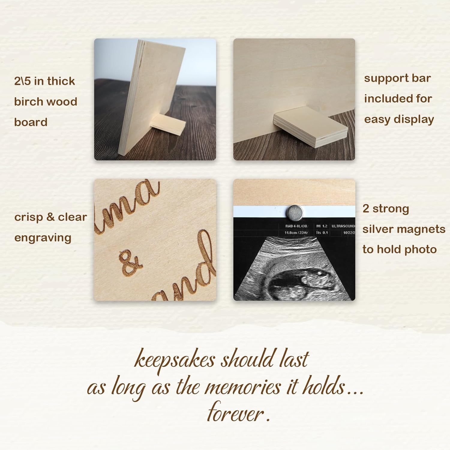 HAMUIERS Aunt Uncle Baby Announcement Frame