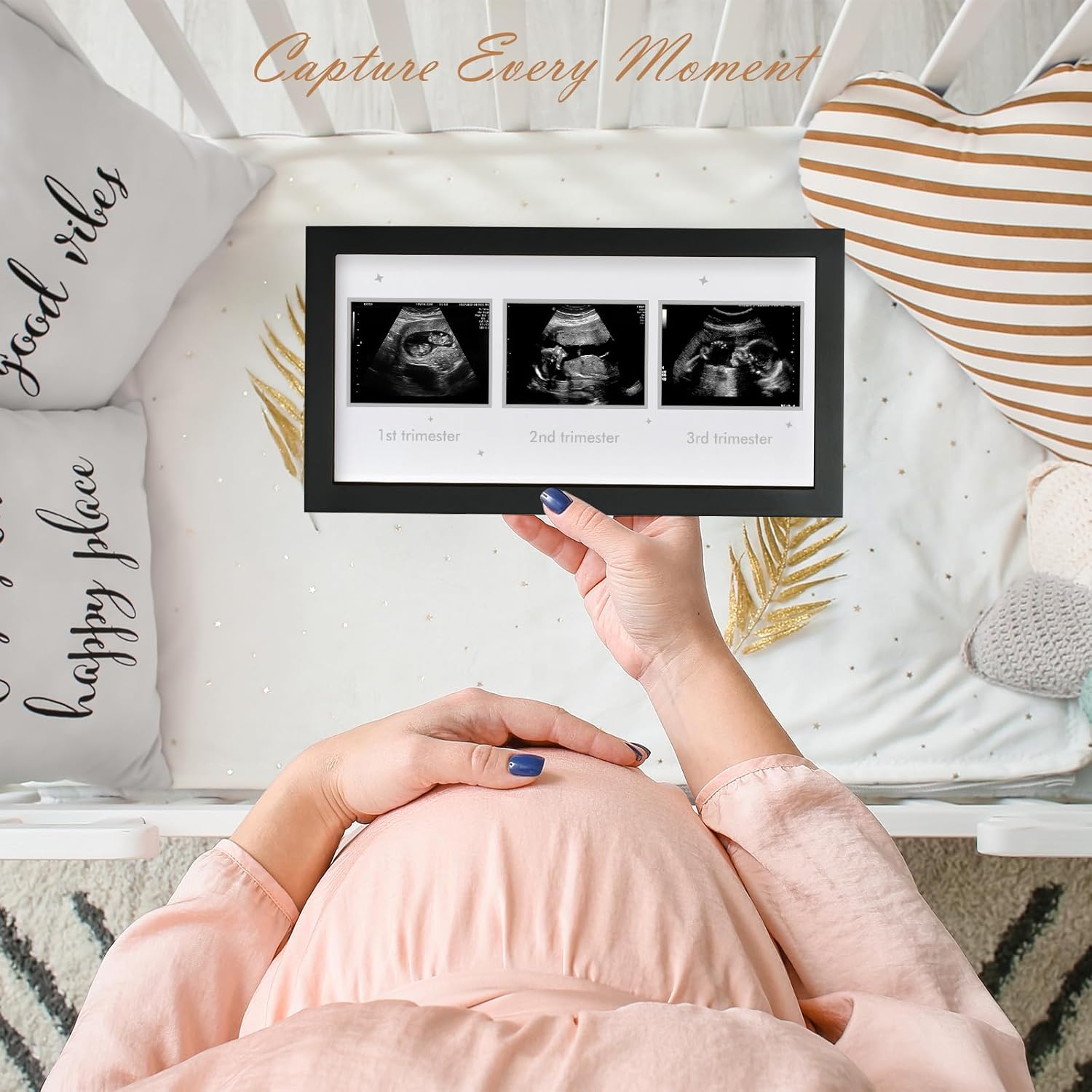 Triple Ultrasound Frame for Pregnancy Memories