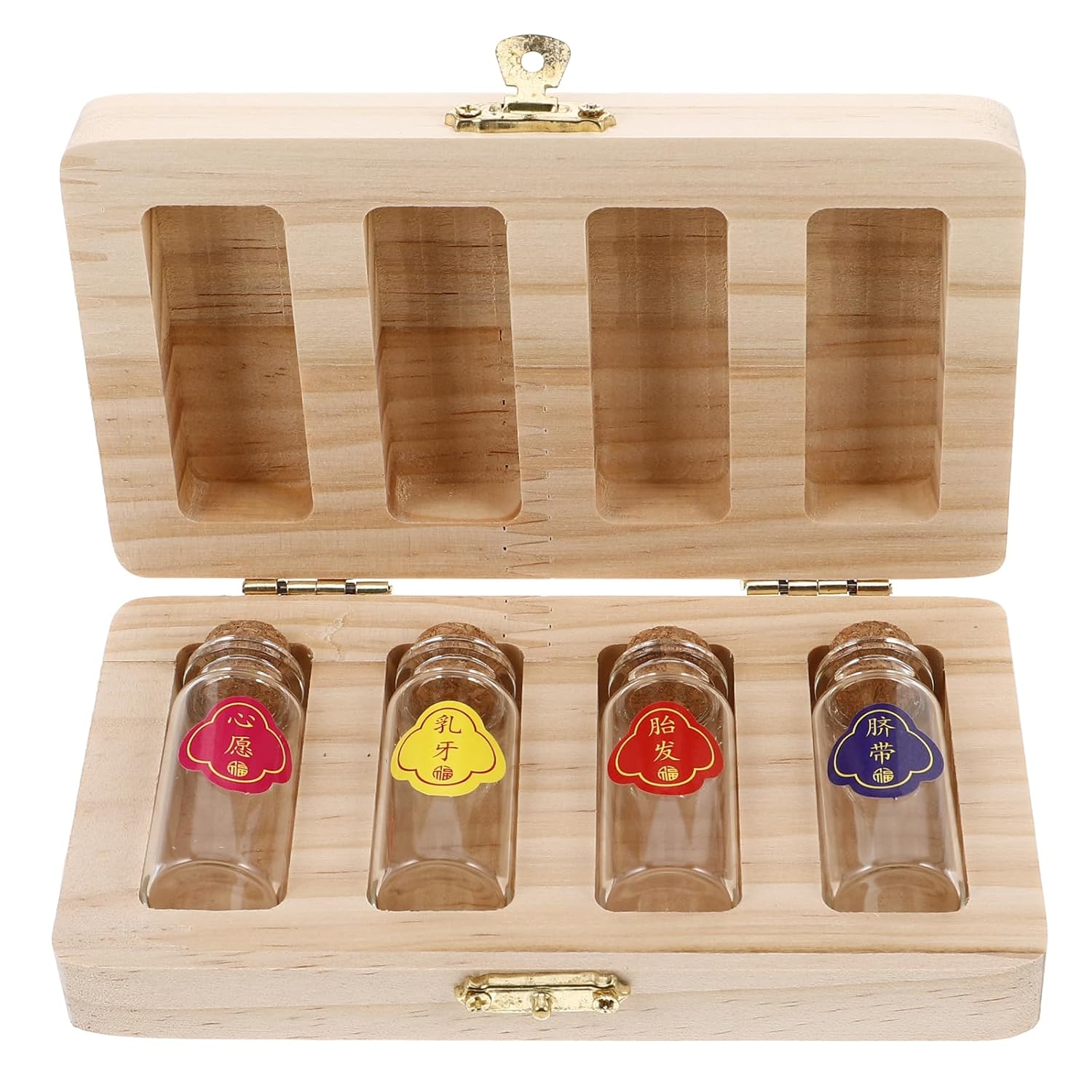 Abaodam Umbilical Cord Keepsake Box with 4 Bottles