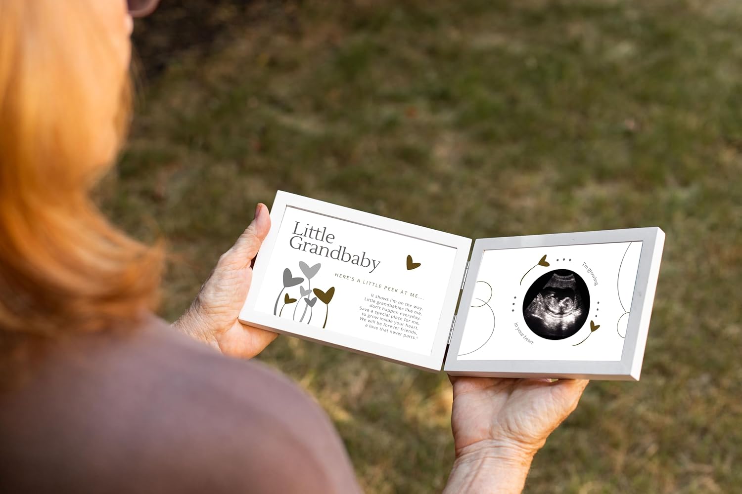 Little Grandbaby Ultrasound Frame for Grandparents - Keepsake with Sweet Poem