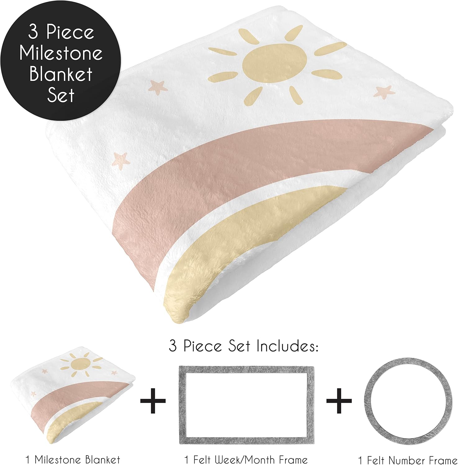 Sweet Jojo Designs Boho Rainbow Growth Mat Blanket