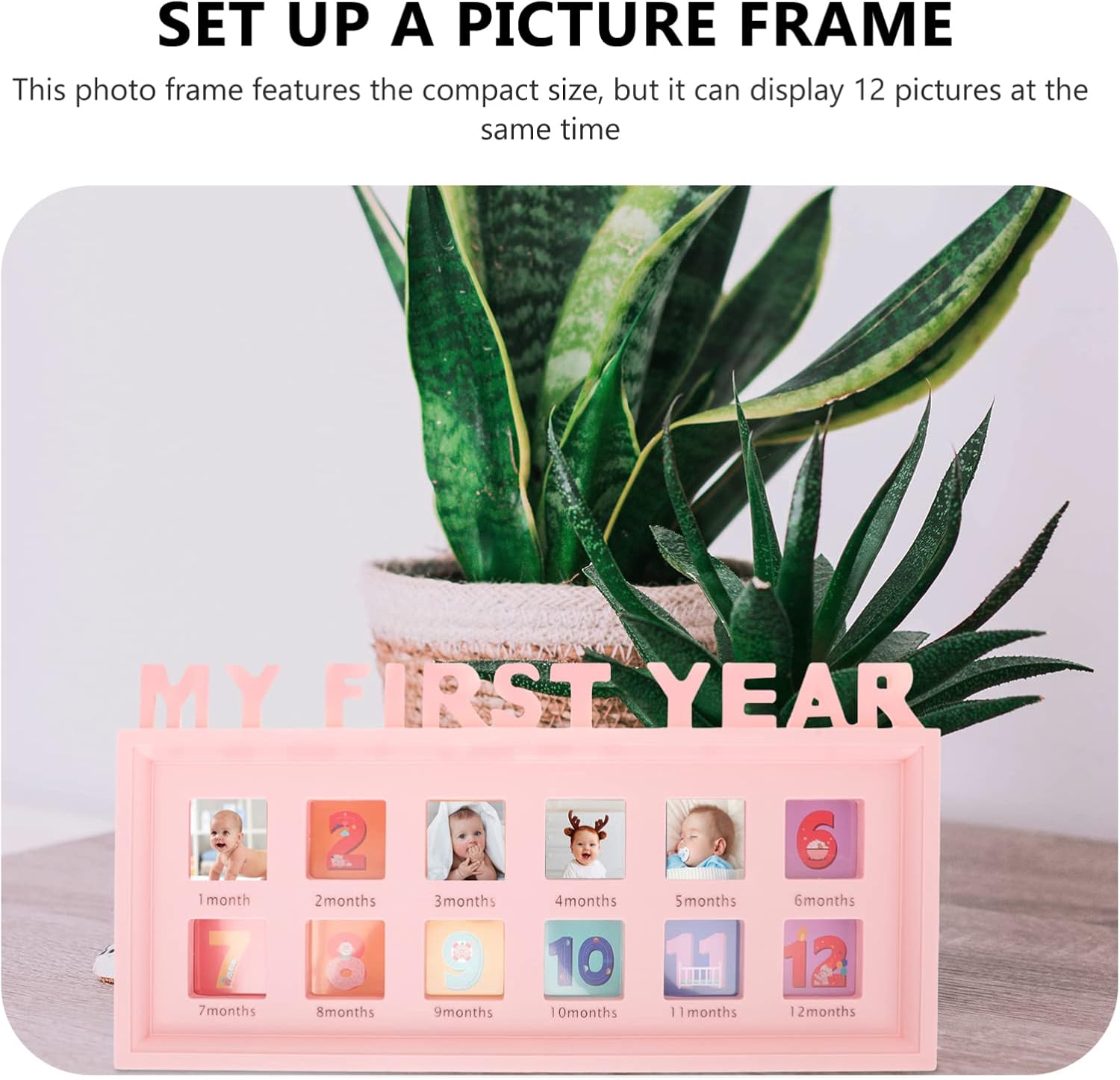 Kisangel Growth Photo Frame for 12 Months