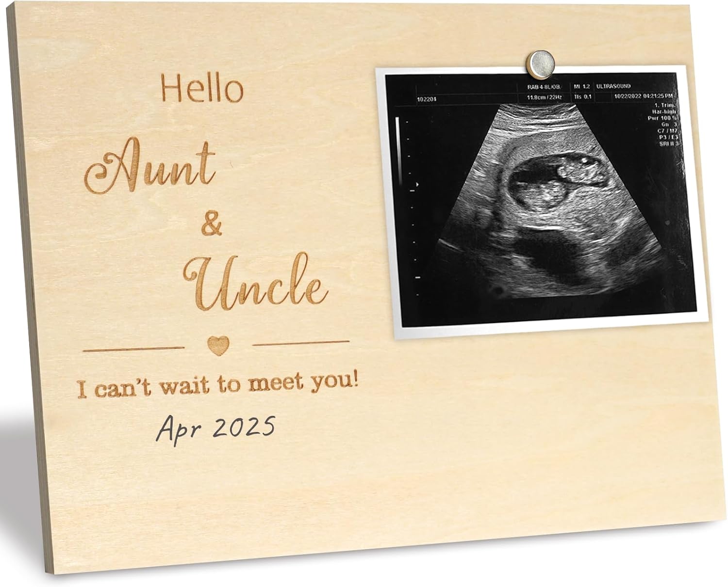 HAMUIERS Aunt Uncle Baby Announcement Frame