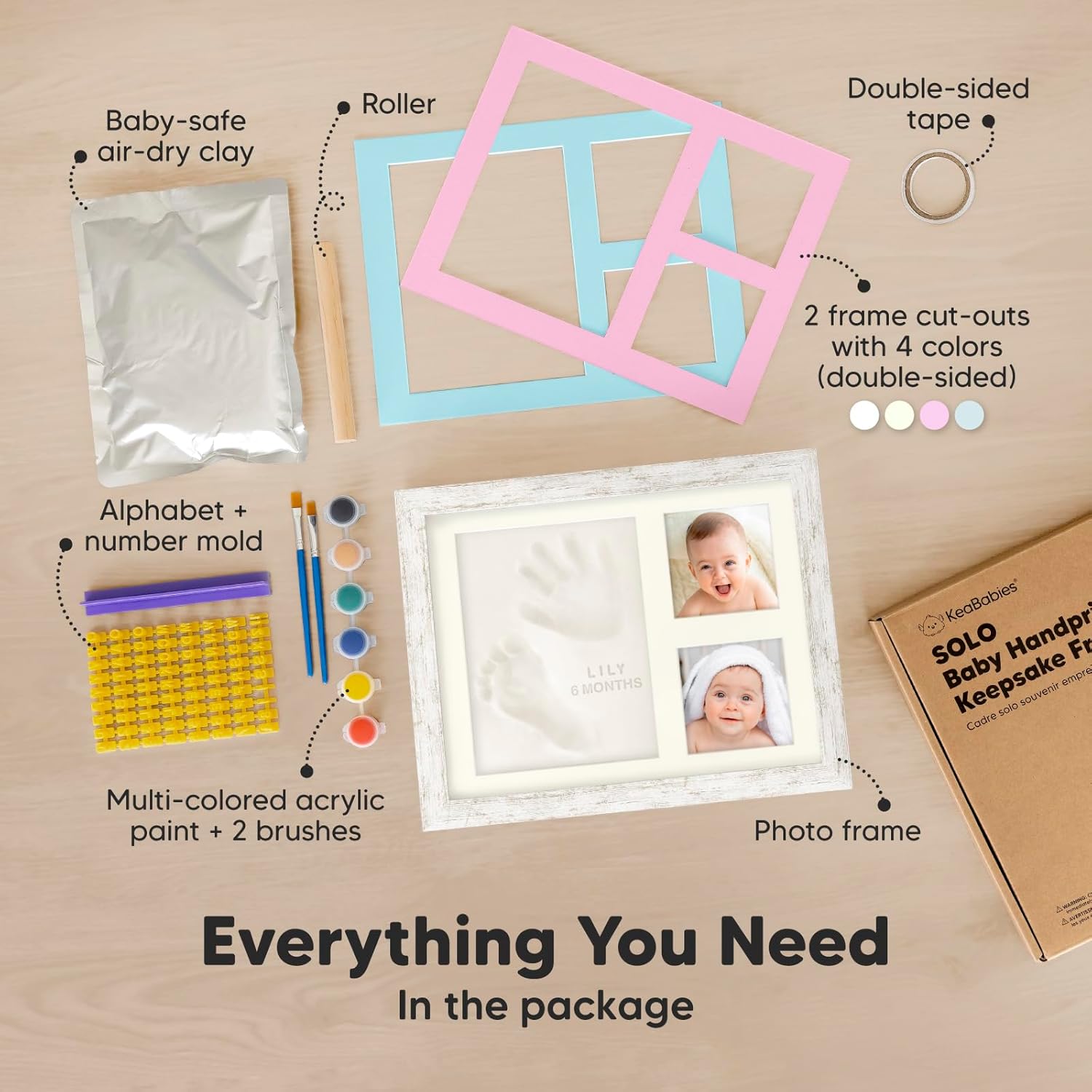 KeaBabies Baby Keepsake Frame and Memory Book 1
