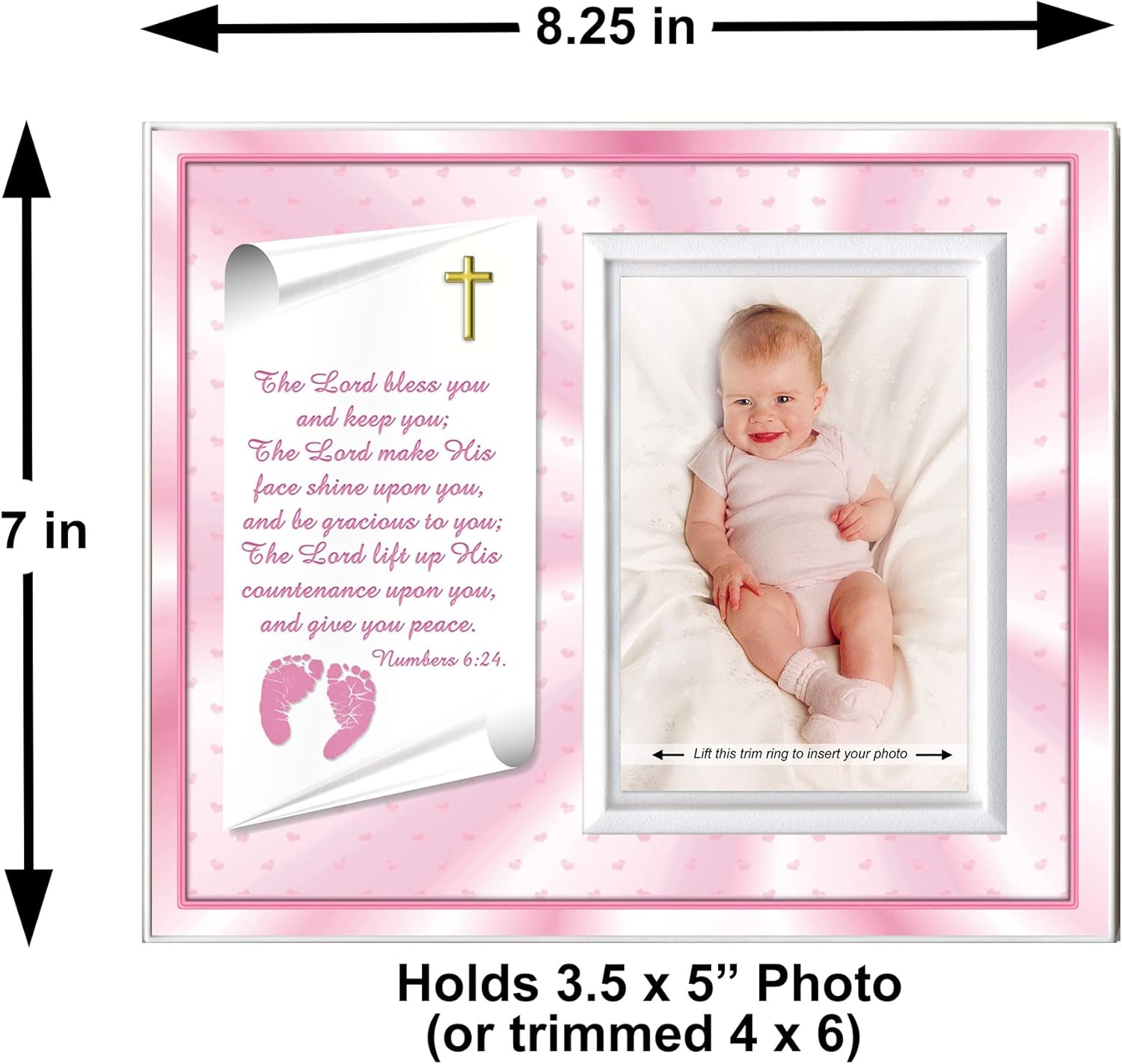 Baptism Christening Gift Picture Frame - Girl