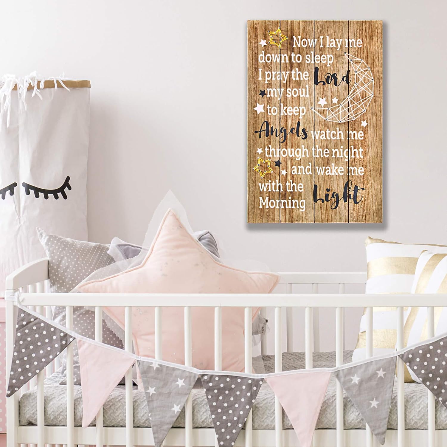 VILIGHT Nursery Sign 3D Moon and Star Decor