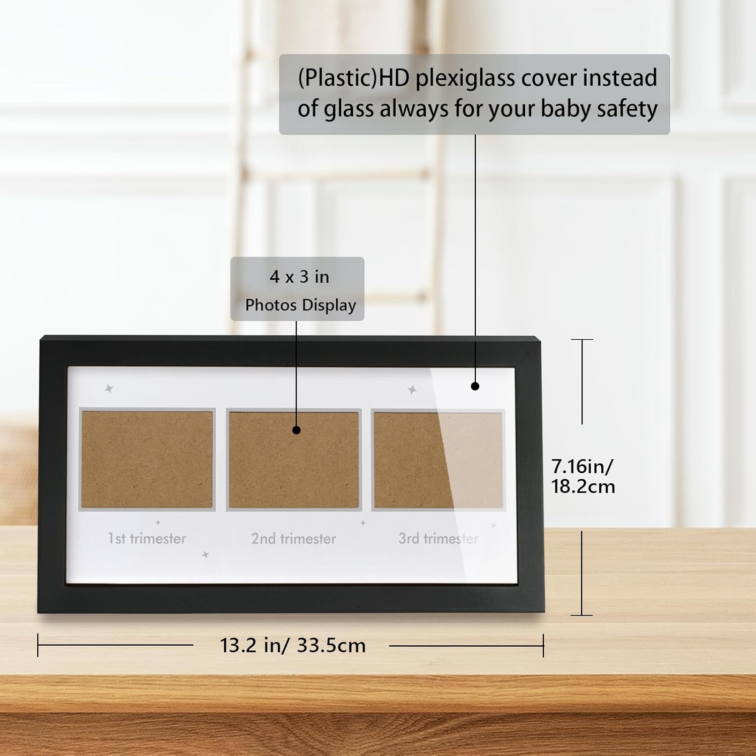 Triple Ultrasound Frame for Pregnancy Memories