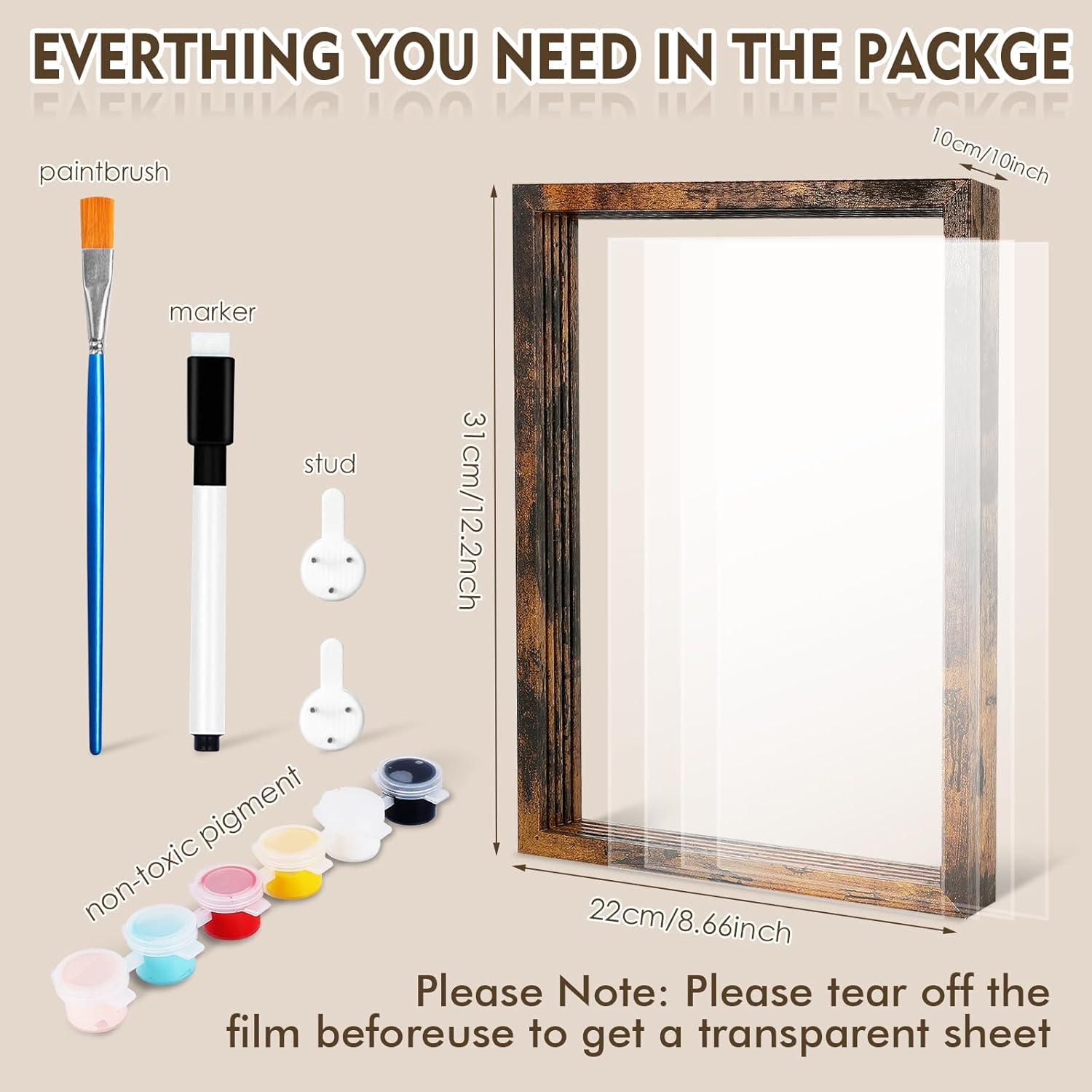 Himake Family Handprint Kit with Non-Toxic Paints
