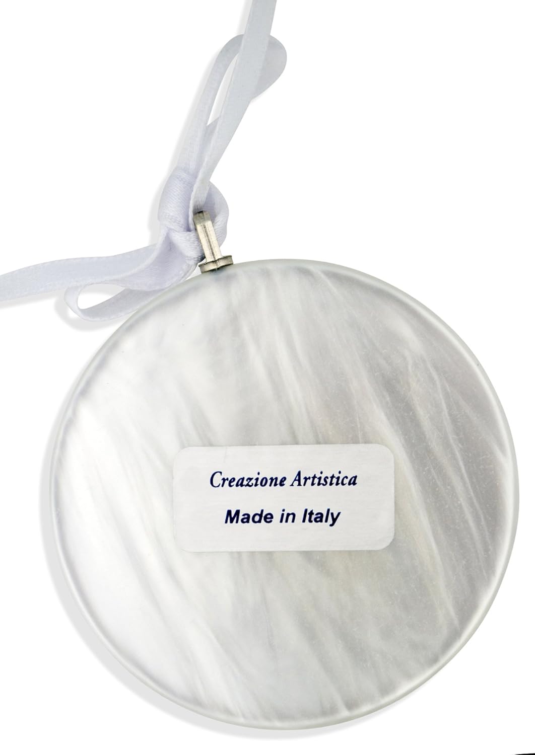 Venerare Silver-Plated Guardian Angel Crib Medal White