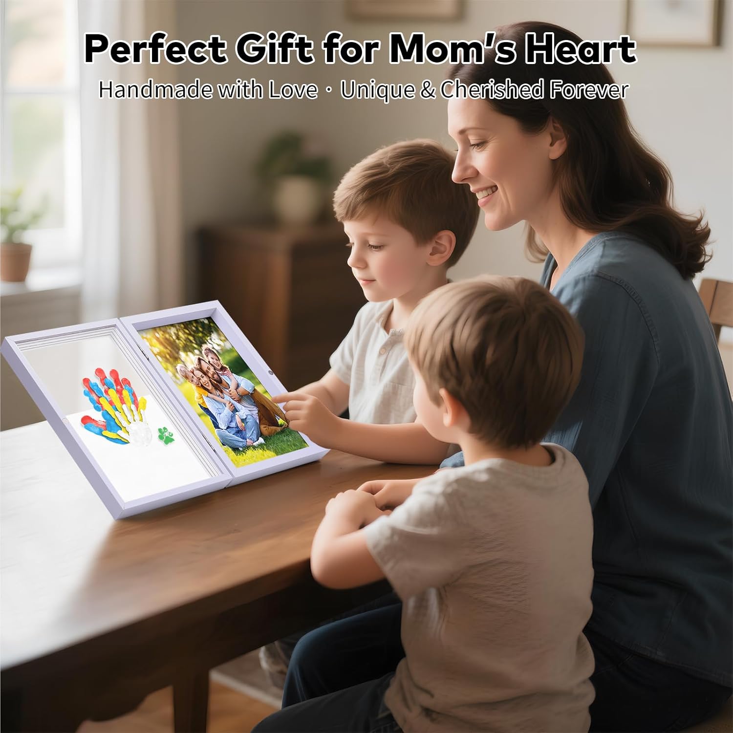 Omrhvi Family Handprint Kit DIY Craft Keepsake Frame