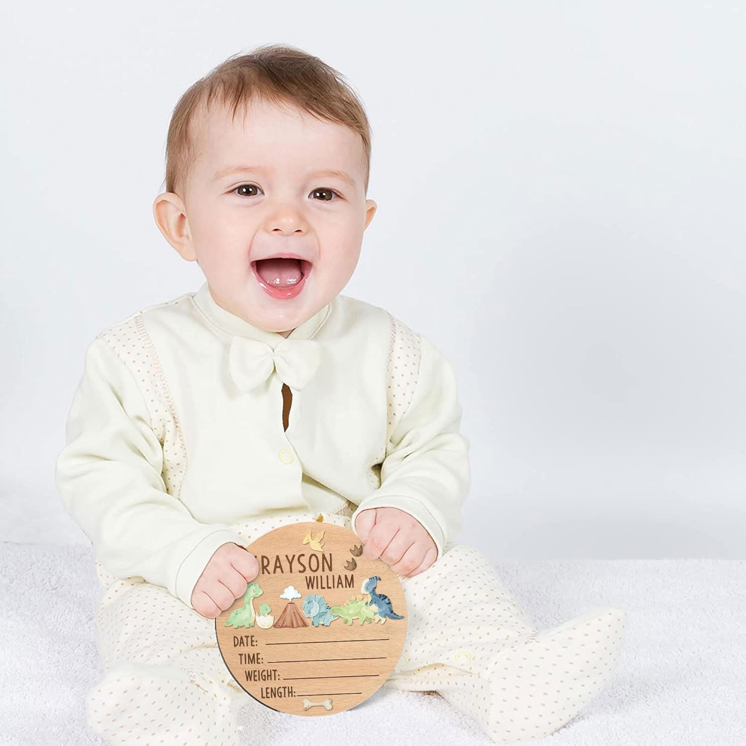 Personalized Baby Announcement Sign Dinosaur 182