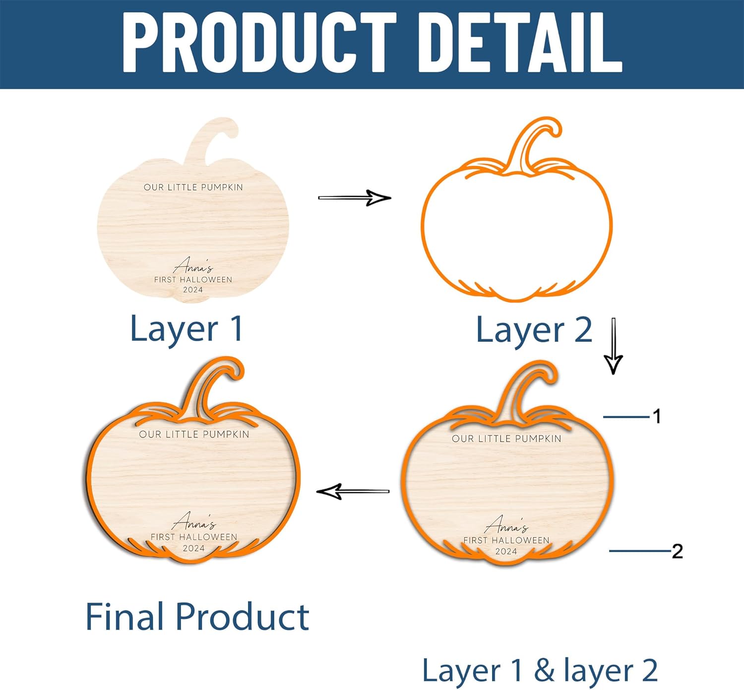 Personalized Halloween Footprint Sign for Baby