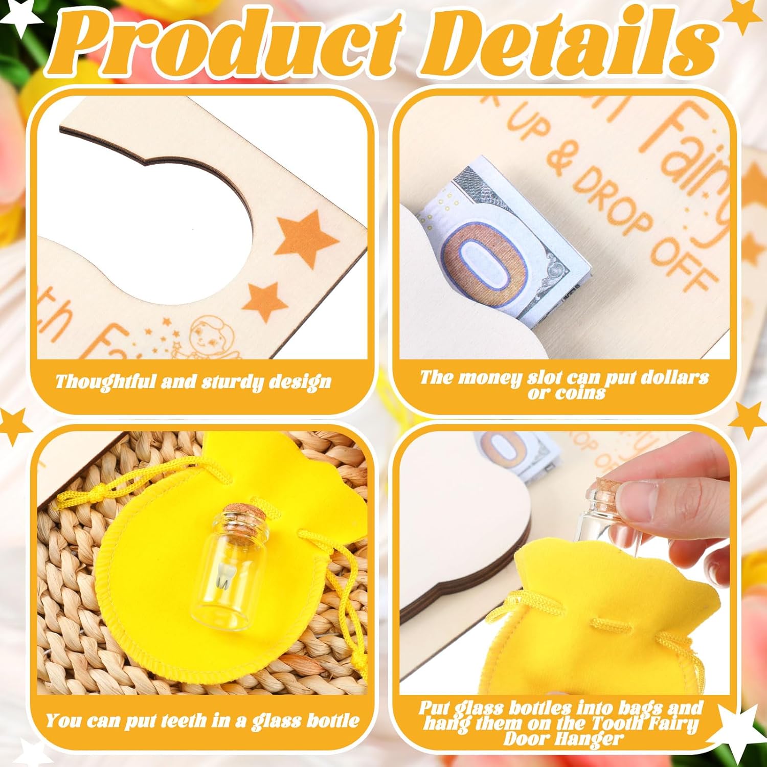 DoubleFill Tooth Fairy Holder with Money Slot
