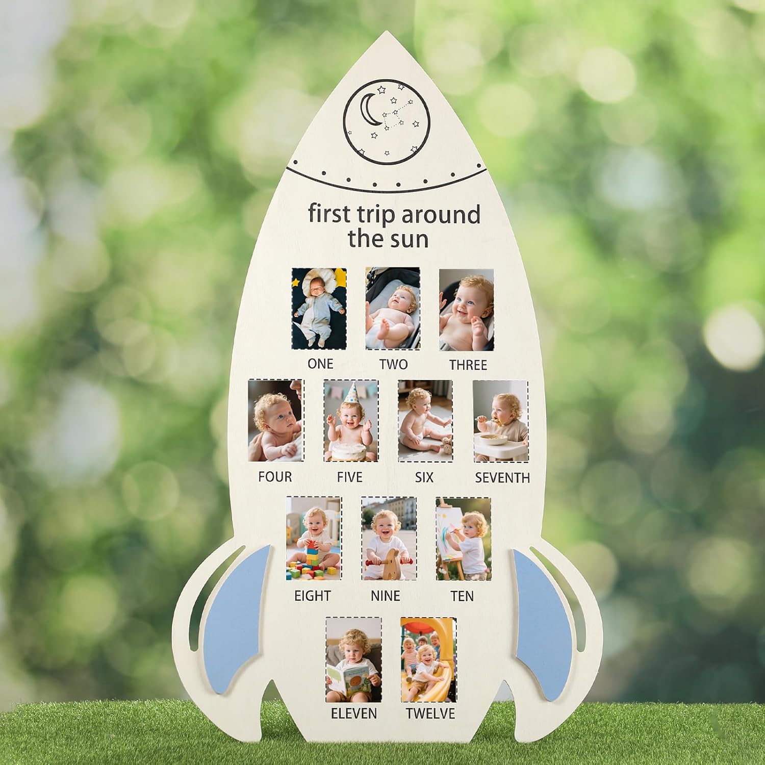 First Trip Around the Sun Rocket Photo Frame Keepsake