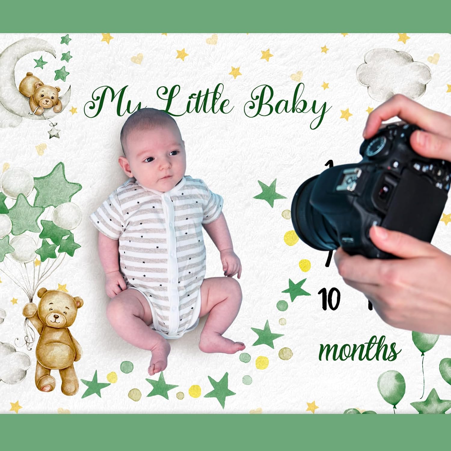 Mindsoft Baby Milestone Blanket with Star Frame