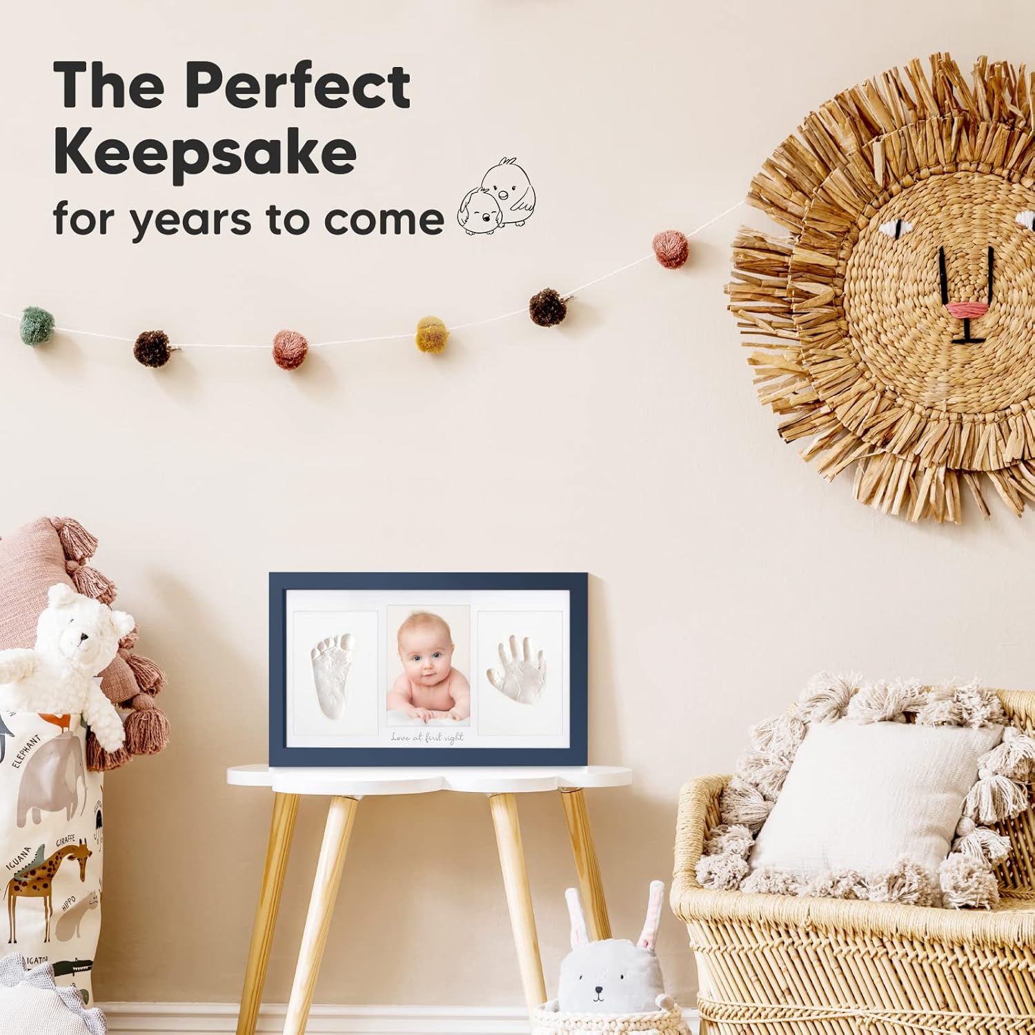KeaBabies Baby Hand Footprint Kit - Keepsake Frame Personalized Gift 1