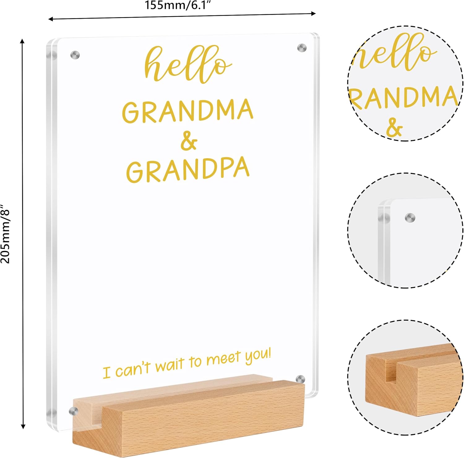 Blinking Stars Ultrasound Baby Announcement Frame