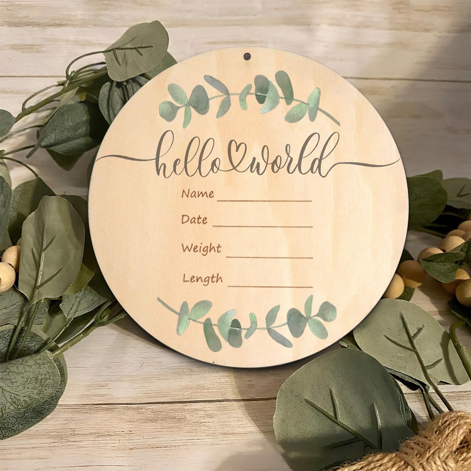 GAIBIJA Baby Birth Announcement Sign with Marker Pen