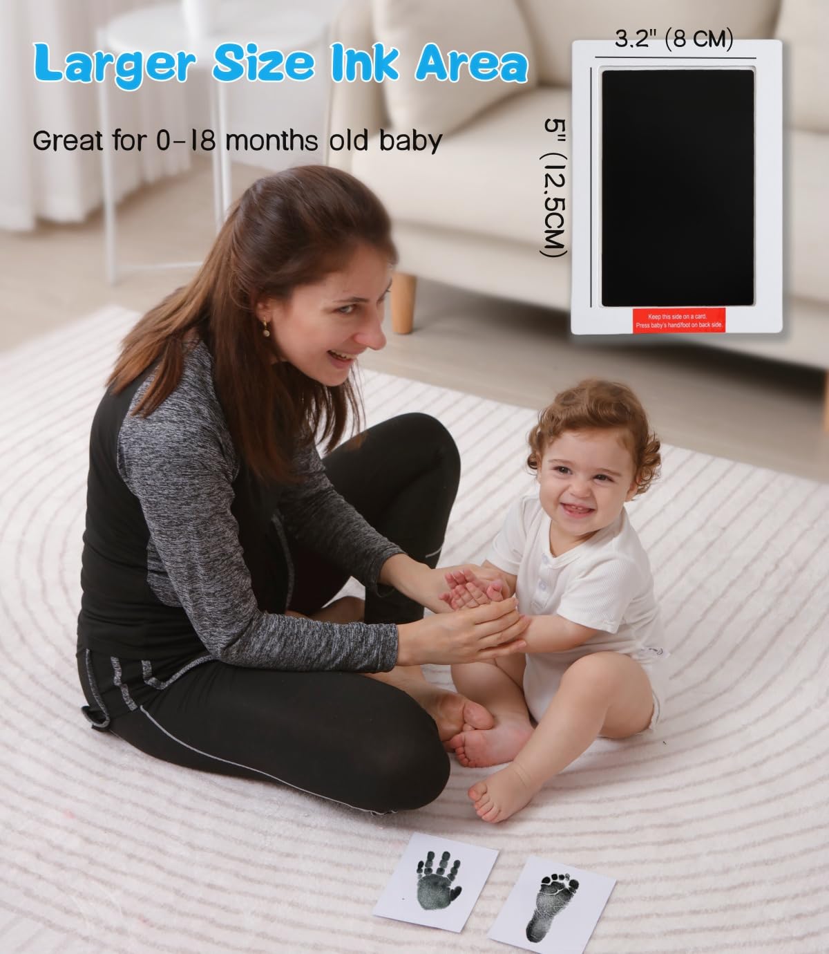 Zemiu Baby Handprint Footprint Kit - Safe Non-Toxic for Kids and Pets