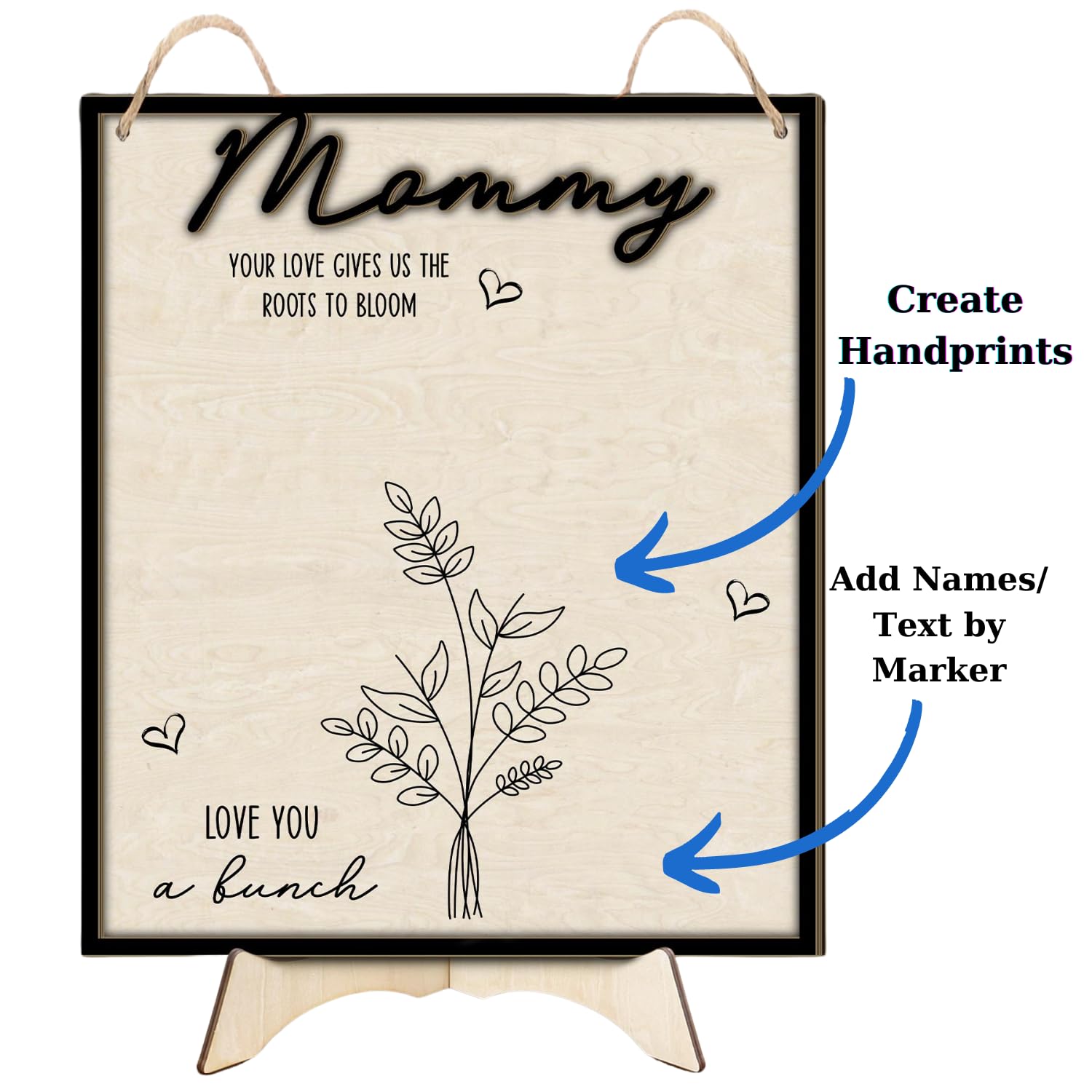 DIY Hand Print Mothers Day Sign for Kids
