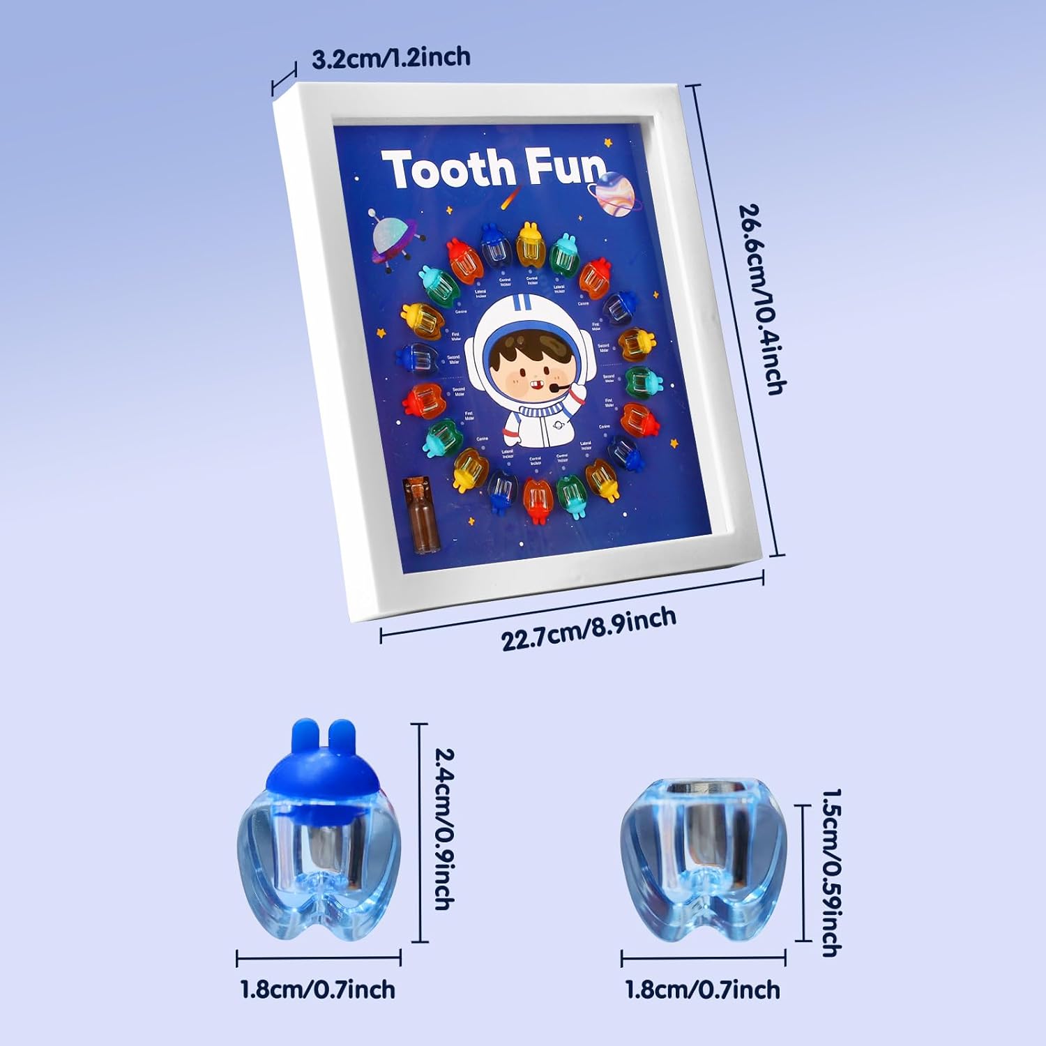 Baby Tooth Keepsake Box Astronaut Blue