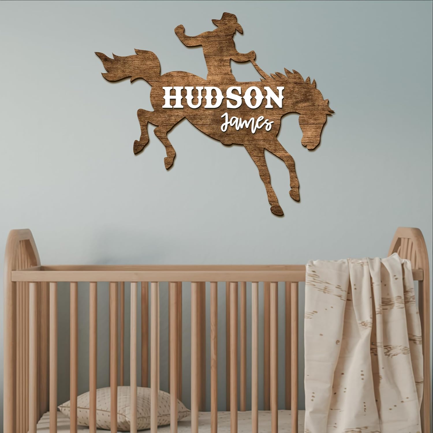 SWaddle AN Western Themed Name Plaque