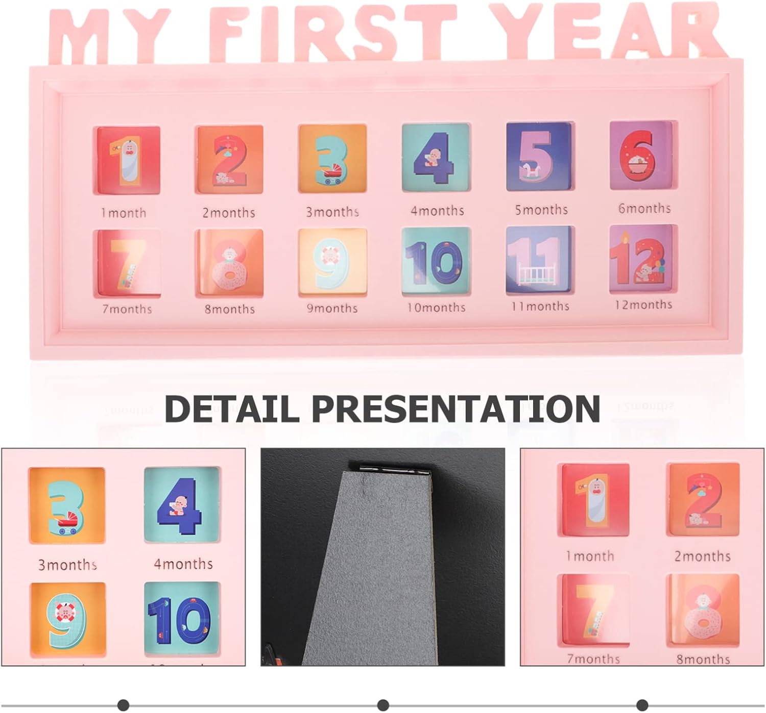 Kisangel Growth Photo Frame for 12 Months