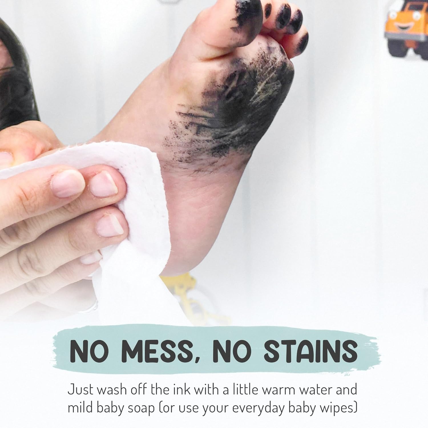 Baby Hand and Footprint Kit by Forever Fun Times Safe Ink Pad with 5 Colors