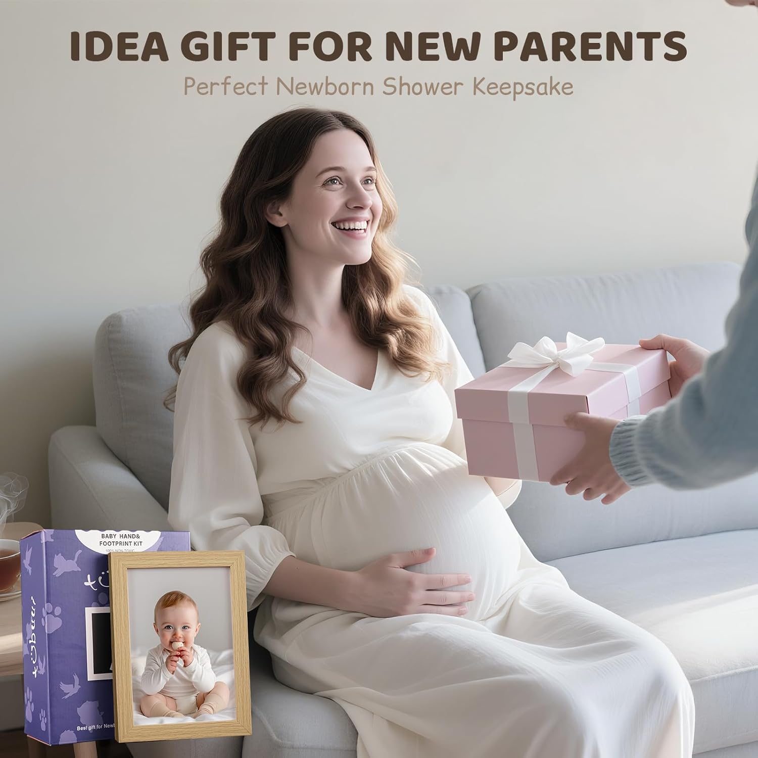 Tubuui Baby Inkless Hand Footprint Kit with Frame 1